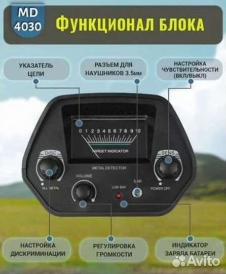 Металлоискатель новый MD4030