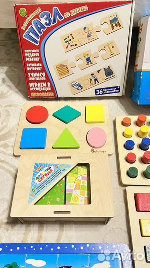 Развивашки из дерева Досточки Сегена Пазлы