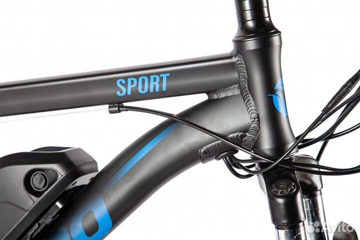 Электровелосипед intro Sport Серо-синий-2684
