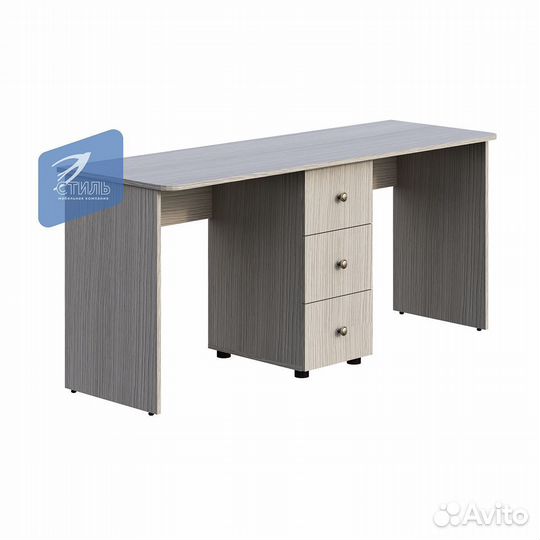 Мийа-3 Стол письменный двухместный Ясень шимо свет