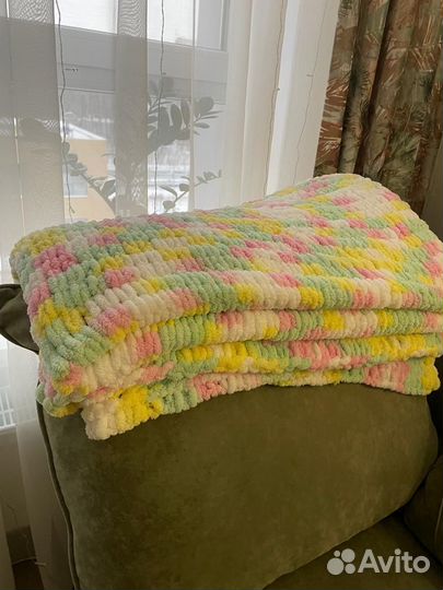 Пледы, изделия ручной работы из пряжи Ализзе Пуффи