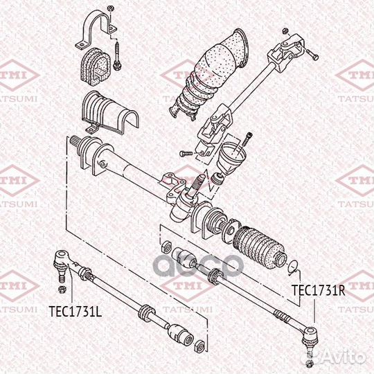 Наконечник рулевой тяги L TEC1731L tatsumi