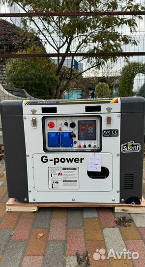 Дизельный генератор 10 kW g-power однофазный