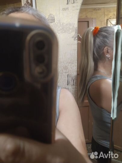 Хвост шиньон на ленте