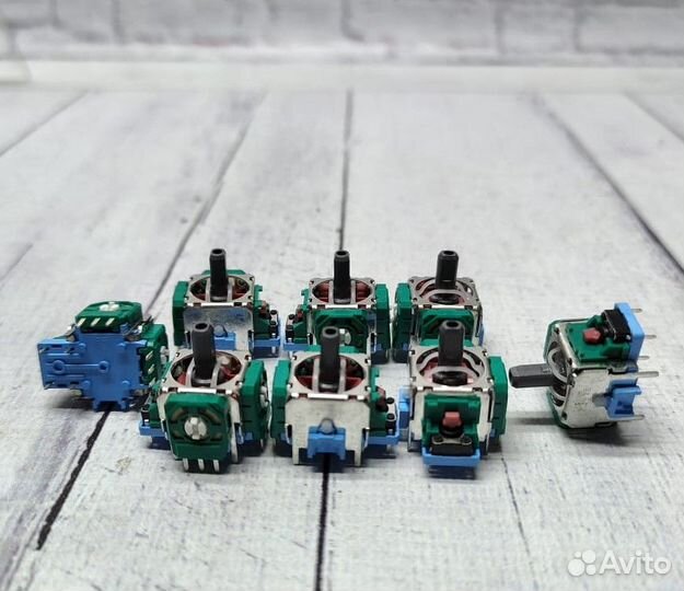 Механизм 3D стика для Джойстика PS4/PS5 зелен/сини