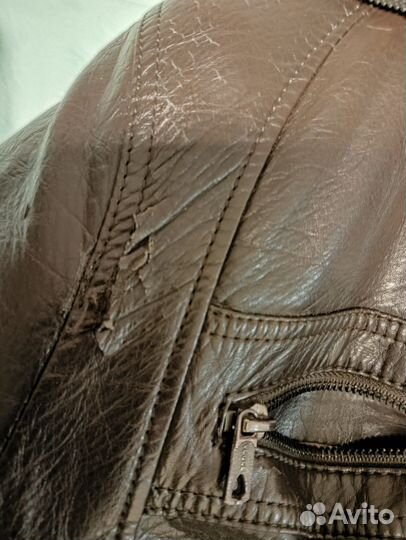 Кожаная куртка мужская 54 56