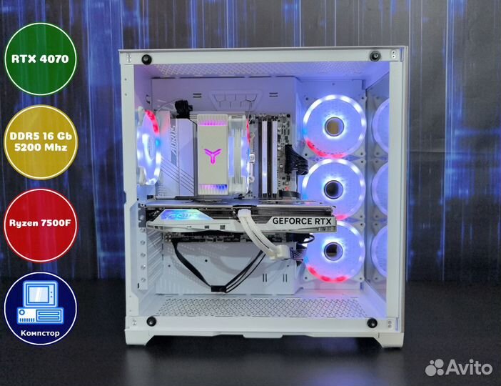 Геймерский комп AMD7500F-RTX4070-16DDR5-WHM182-A620
