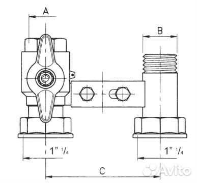 Арматура для подключения счётчиков газа