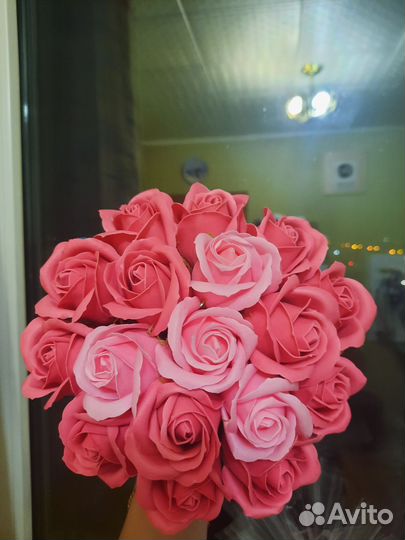 Букет из мыльных роз