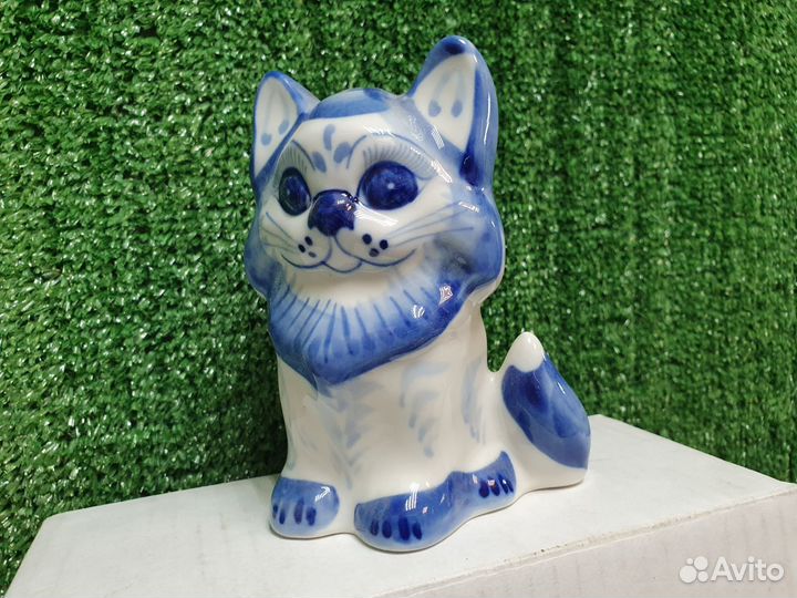 Кот гжель фарфор