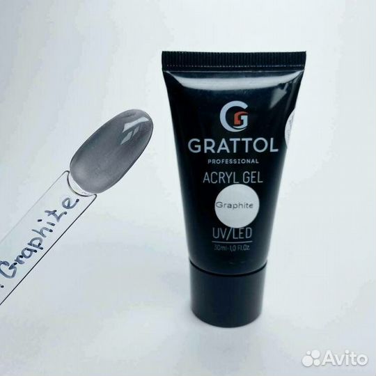Акрил-гель Grattol Acryl Gel Graphite, графитовый