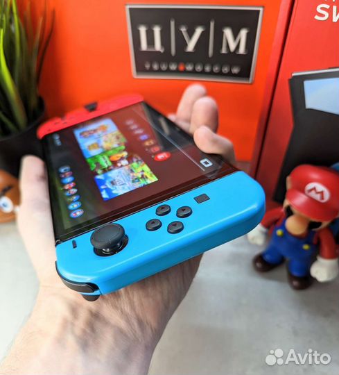 Nintendo Switch Oled Neon Прошитая (Чип) Гарантия