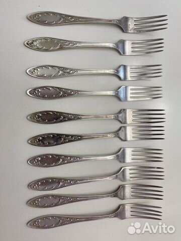 Набор мельхиоровых столовых приборов