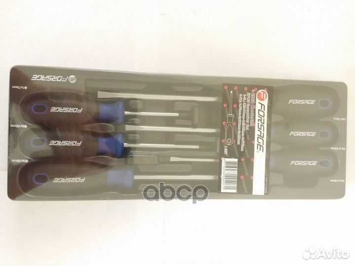 Набор отверток 6 пр: PH1 х 75 мм, PH2 х 100 мм