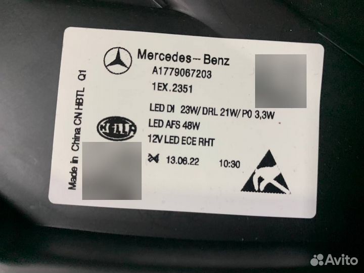 Фара Mercedes-Benz A. A1779067103 W177 R