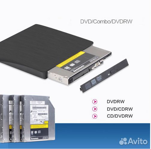 Внешний корпус для CD/DVD привода 12.7мм usb 3.0