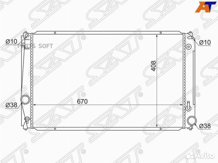 Радиатор Toyota Harrier (XU60) 13-20 / RAV4 (XA30,XA40) 05-19 / Lexus NX 14-21 / Toyota Alphard (H20