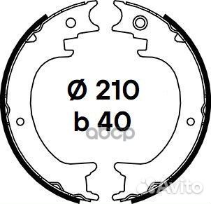 Колодки тормозные барабанные зад Lexus RX