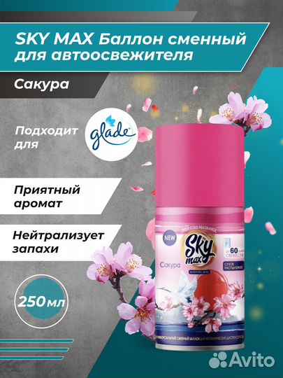 Освежитель воздуха Sky Max сменный баллон 250 мл