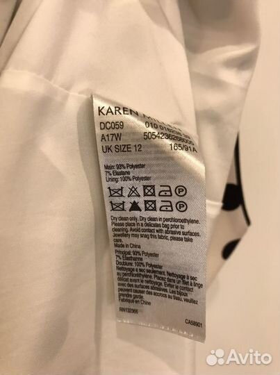 Платье Karen millen в горошек с вышивкой