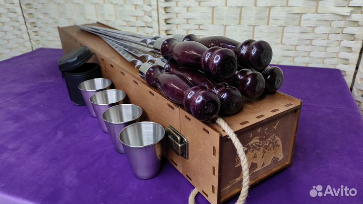 Шампуры подарочные в кейсе