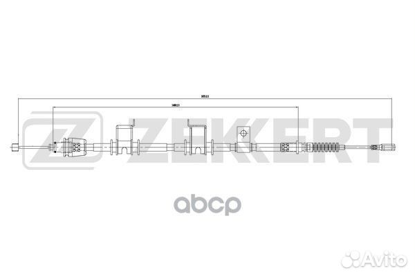 Трос стояночного тормоза правый Kia Ceed 06- P