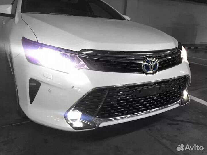 Camry 55 хром решетки бампера эксклюзив
