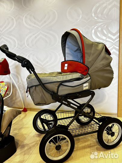 Коляска и люлька качель inglesina с базой