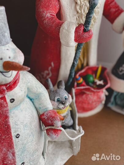 Ватные елочные игрушки