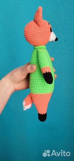 Лис Вязаная Игрушка