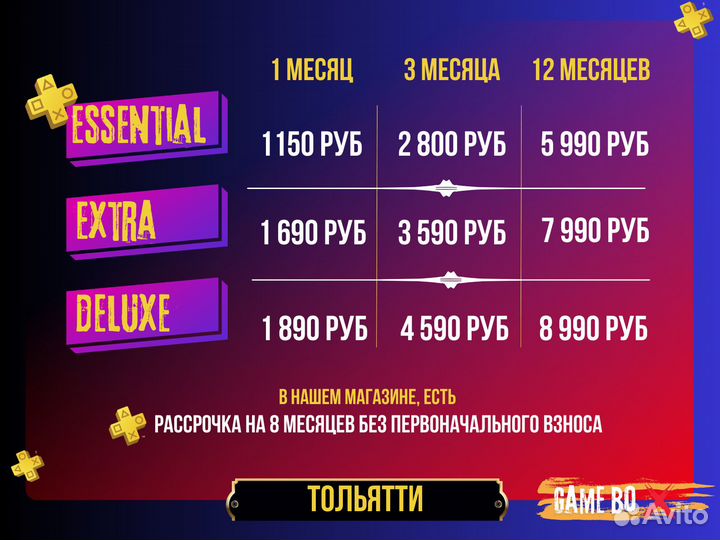 Подписка PS Plus. Все тарифы
