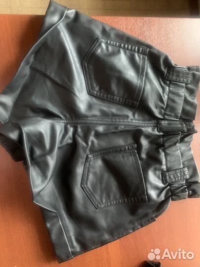 Кожаные шорты Зара