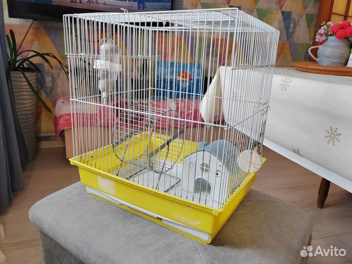 Клетка для грызунов +домик, поильник, мелок