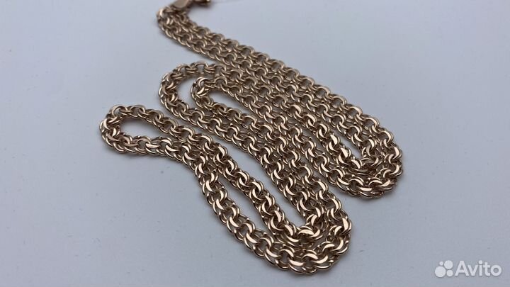 Цепь золотая мужская бисмарк