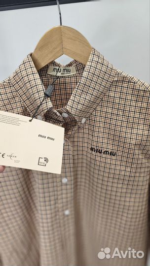 Рубашка miu miu в клетку