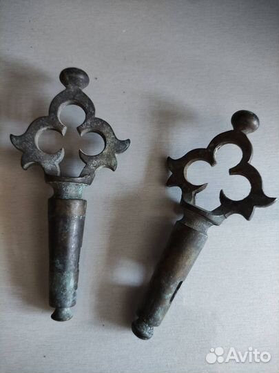 Кран краник верток ключ на самовар старинный бронз