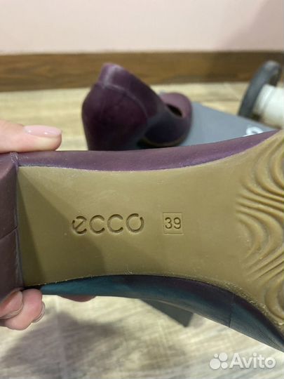 Туфли Ecco женские 38 размер натуральная кожа