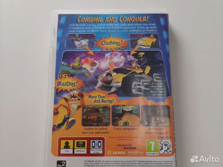 Crash Tag Tem Racing (psp, б/у)