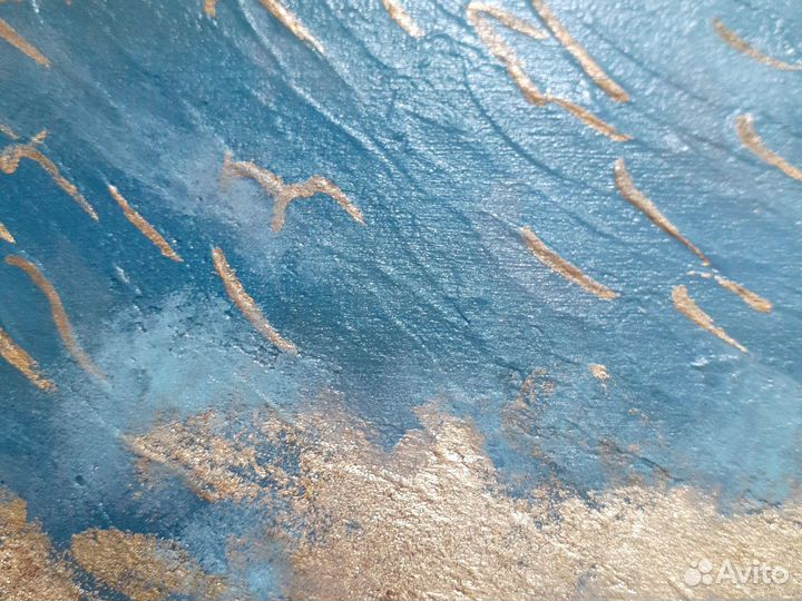 Картина акрилом на холсте абстрактная