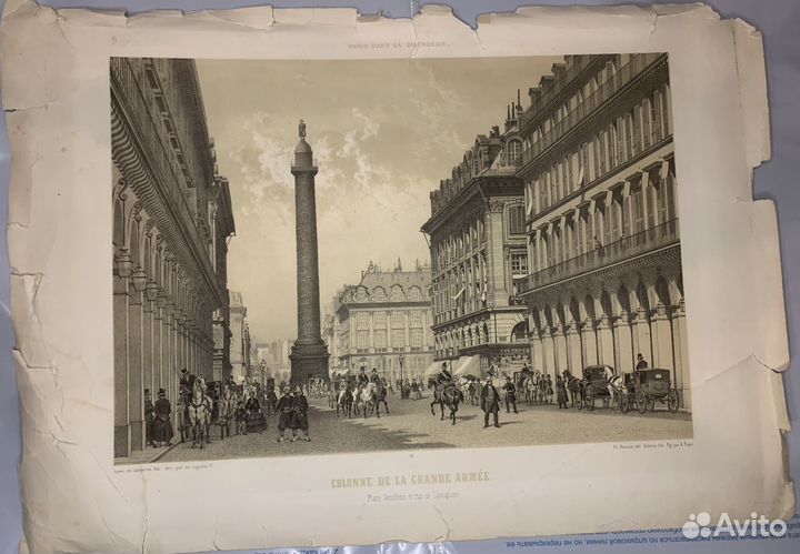 Антикварная Литогафия. 1890е годы. Париж