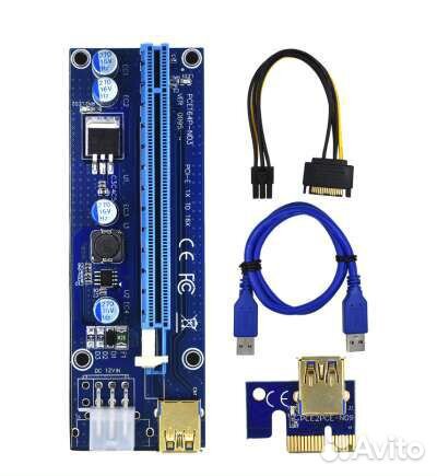 Райзер pci-e 009s led