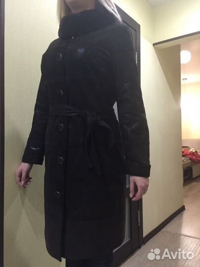 Пальто кожаное 44-46 р