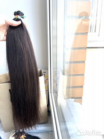 Волосы б/у тёмные, шоколад