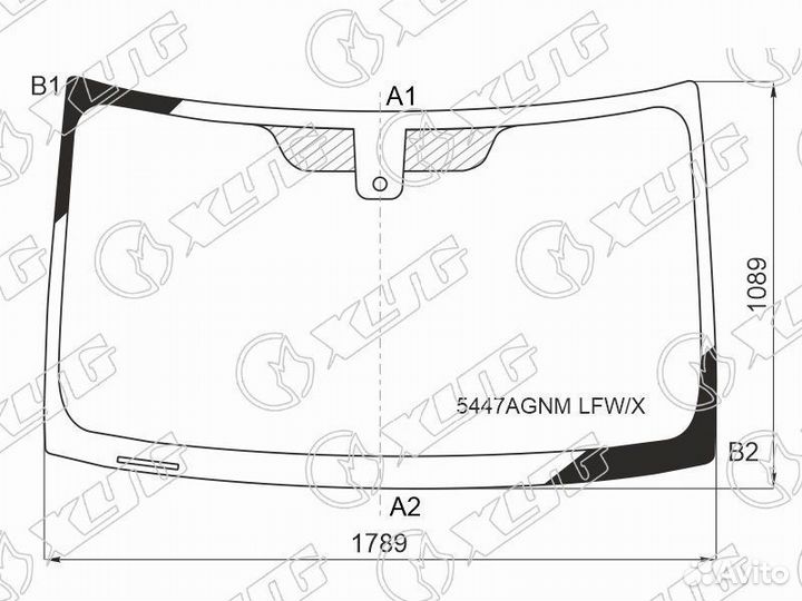 Стекло лобовое + дд mercedes-benz sprinter 18