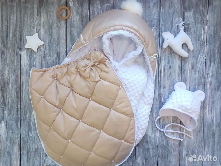 Конверт дутик зимний на выписку