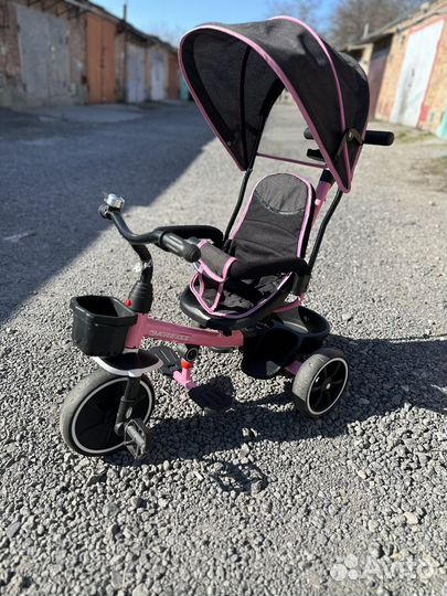 Велосипед трехколесный Kreiss с тентом розовый