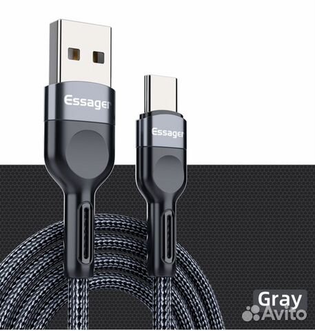 Кабель Essager USB - micro USB черный 0.25 м