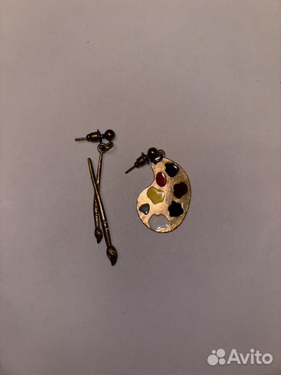 Серьги художественная палитра