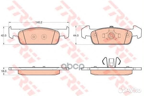Колодки тормозные дисковые GDB2018 ZFR ZF Russia