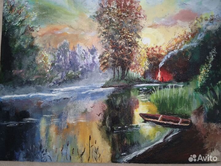 Картина акрилом, пейзаж